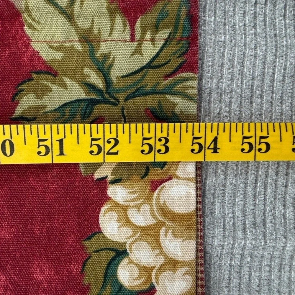 Vintage Waverly Home Classics Valance Curtains Set of 4 Red Floral Fruit Boho
